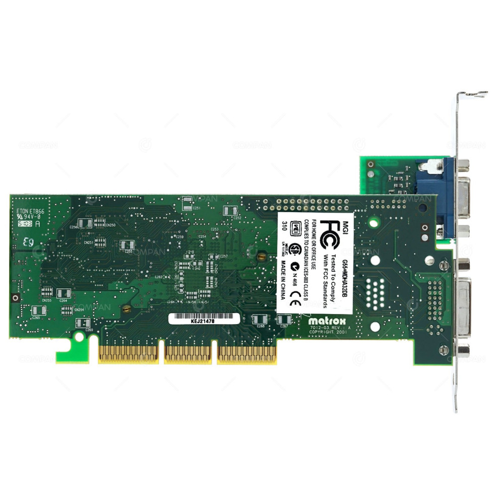 7012-03 MATROX G55+MDHA32DB AGP DVI VGA VIDEO CARD G55+MDHA32DB